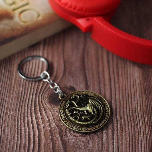 Game of Thrones Legacy: Dragon's Crest - House Targaryen Symbol Keychain by Basket Bum