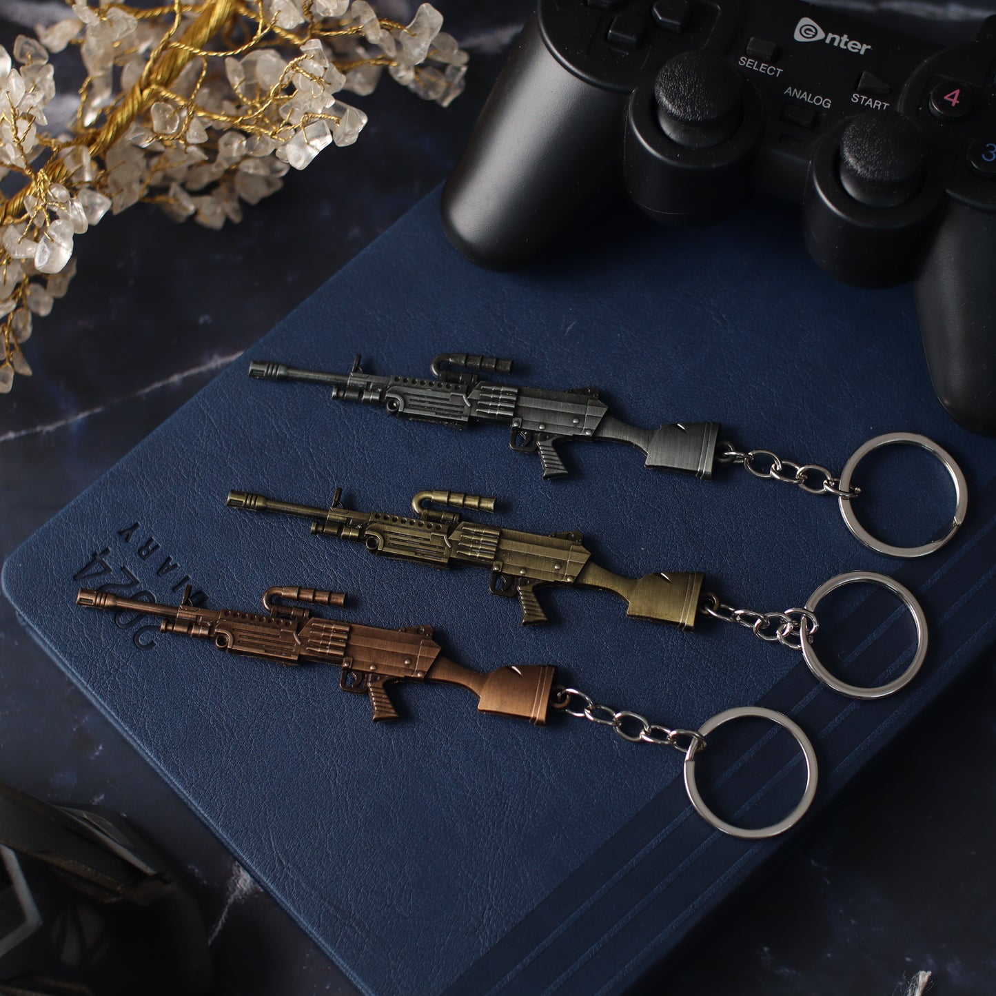 Unleash Power with the Basket Bum M249 Gun-Shaped Keychains For Bikes Your Stylish Arsenal On-the-Go