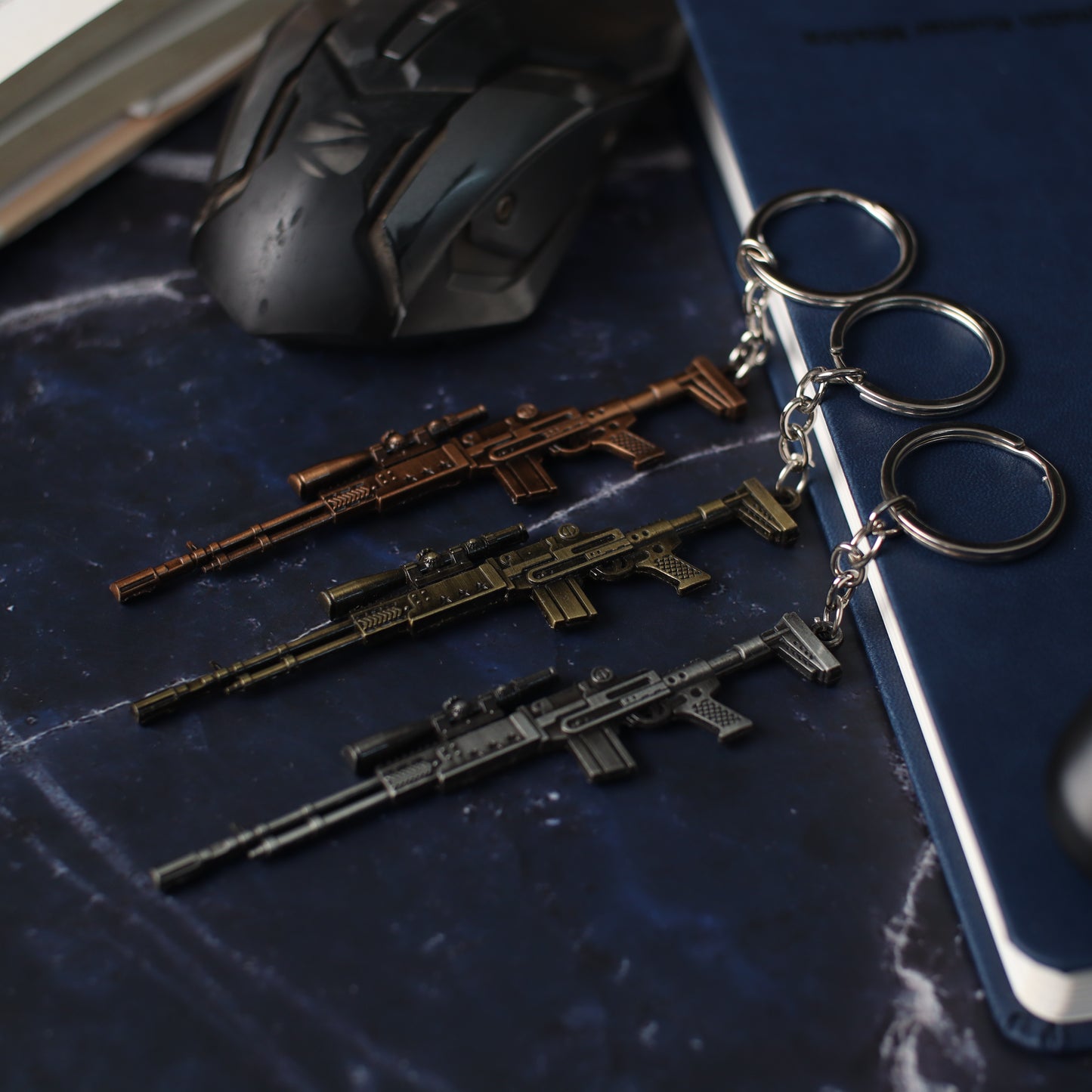 MK14 Elite Keychains For Bikes Elevate Your Gear with Grey, Bronze, or Copper Variants